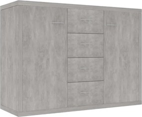 vidaXL betonszürke szerelt fa tálalószekrény 88 x 30 x 65 cm