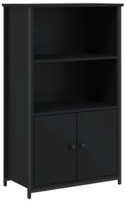 fekete szerelt fa magasszekrény 62 x 32 x 103,5 cm