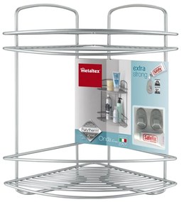 Onda Corner kétszintes fürdőszobai sarokpolc - Metaltex