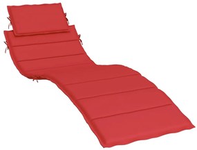 piros oxford szövet napozóágy párna 186 x 58 x 3 cm