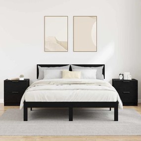 Éjjeliszekrény 2 pcs Musta tammi 45 x 39 x 50 cm Faanyag