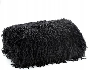 Szőrme takaró Adore 130x170 fekete szőrme meleg puha kellemes shaggy sörték
