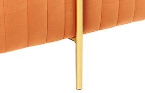 Narancssárga bársony ülőpad 89 x 45 cm DAYTON Beliani