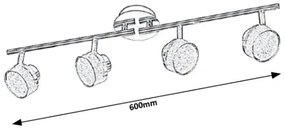 Rabalux 5639 - LED Mennyezeti spotlámpa PADMA 4xLED/5W/230V