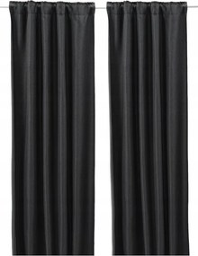 Ikea Annakajsa Árnyékoló függöny 1 pár antracit/szalag 145x250 cm