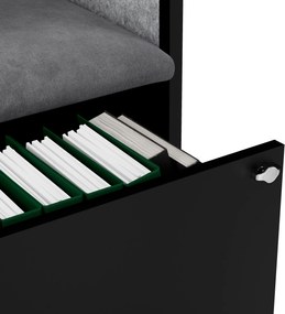 Sally 600mm korpus Czarny - siedzisko Szary