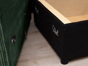 AKCIÓ Sötétzöld U-alakú ülőgarnitúra SMART COSARO 295x140 cm II. osztály