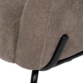 Szürkésbarna zsenília fotel Classic – Ixia