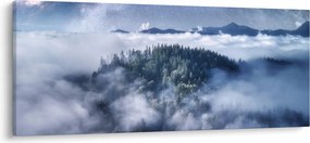 Egy erdő képe a ködben (120x50 cm)