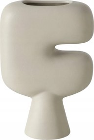 Agyag Váza Matt Vízálló Bézs Dekoratív Öv 15 X 6 X 23 CM