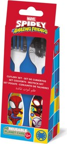Pókember Spidey Friends fém evőeszköz készlet - 2 darabos