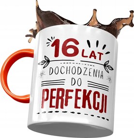 Narancssárga Bögre Születésnapra 16 16. 16. Nyomtatott Fotóval