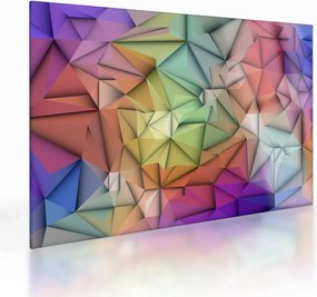 Kép - Sokszögű absztrakció (üvegen) (70x50 cm)