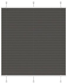 pliszírozott redőny fekete 120x150 cm szövetszélesség 119,4 cm