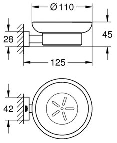 GROHE 40754001 - ESSENTIALS CUBE szappantartó, fényes króm