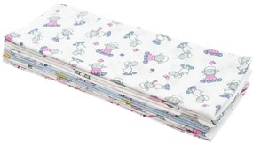 Pamut pelenka nyomtatott mintával NEW BABY 60x80 cm STANDARD 10 db