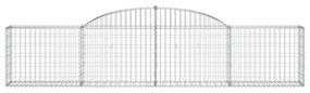 4 db íves horganyzott vas gabion kosár 300x30x60/80 cm