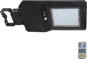 LED Napelemes utcai lámpa érzékelővel LED/40W/9,6V IP65 6000K + távirányító