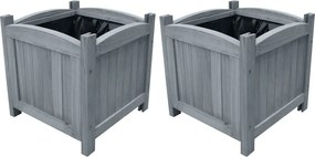 vidaXL 2 db tömör fenyőfa kerti magaságyás 30 x 30 x 30 cm
