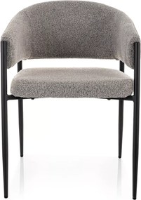 Étkezőszék AKITA fekete lábakkal, szürke