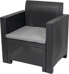 Nero műanyag kerti szék grafit