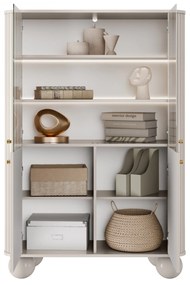 Vesper vitrin 103 cm - kasmír / arany fogantyúk / gömb lábak