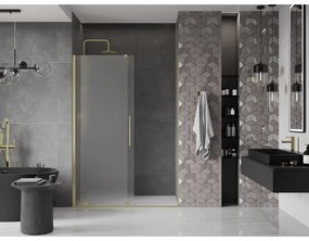 Mexen Velar, tolózuhanyajtó nyitáshoz 150 cm, 8 mm-es matt üveg, arany matt, 871-150-000-31-55