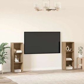 TV szekrény garnitúra 2 pcs kézműves tölgy 107 x 35 x 37 cm
