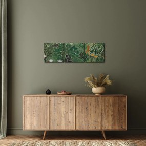 Kép - Henri Rousseau, Tropical Forest with Monkeys, reprodukciók (órával) (90x30 cm)