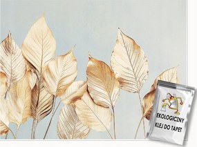 Fotótapéta Levelek Arany Absztrakt Hálószoba Nappali Tapéta Flizelina 200x140