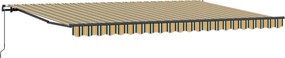 Behúzható napellenző Zöld és sárga 500 × 350 cm
