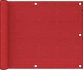 vidaXL piros HDPE erkélytakaró 75 x 300 cm