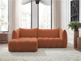 Narancssárga buklé sarokkanapé (bal oldali-heverő résszel) Azra – Bobochic Paris