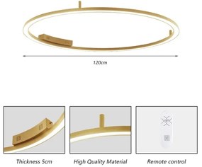 Immax NEO 07290-120G-LED+CCT Dimmelhető mennyezeti lámpatest FINO 72W/230V Tuya Ø 120 cm + távirányító