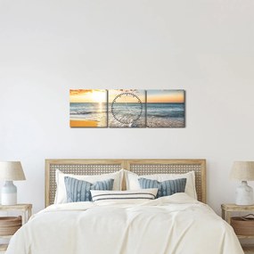 Kép - Napfelkelte (órával) (90x30 cm)