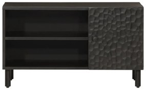 fekete tömör mangófa TV-szekrény 80 x 31 x 46 cm