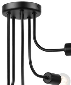 Felületre szerelhető csillár  TRINITY 5xE27/15W/230V fekete