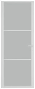 Fehér matt üveg és alumínium beltéri ajtó 76 x 201,5 cm