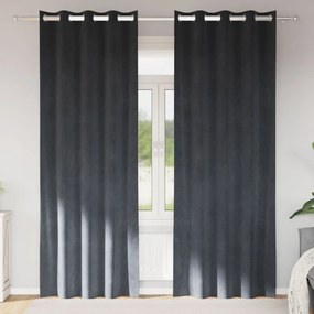 Függönyök függönyökkel 2 pcs Világosszürke 140 x 245 cm Bársony