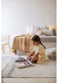 Kék-krémszínű mosható kézi szövésű pamut szőnyeg 140x200 cm Gastro Vintage Blue – Lorena Canals