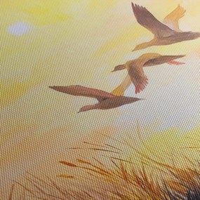 Kép - Daruk naplementekor (70x50 cm)