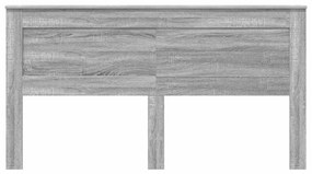 Fejtámla fejtámlával Szürke Sonoma 200 cm Faanyag