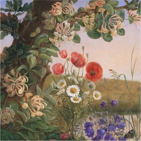 Fotótapéta Flizelin Fal a Hálószobába Virágos idill 250x250 Ragasztó