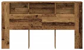 antik fa színű szerelt fa áthidalószekrény 180x18,5x102,5 cm