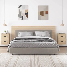 2 db sonoma tölgy falra szerelhető éjjeliszekrény 41,5x36x53 cm