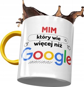 Sárga Bögre Mima Mim Aki Többet Tud Ajándék Nyomtatott Fotóval