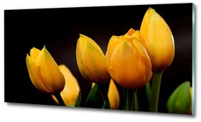 Egyedi üvegkép Sárga tulipánok osh-64836622