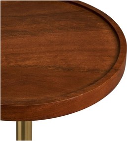 Kerek tárolóasztal mangófa asztallappal ø 30 cm Sirone – House Nordic