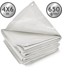 JAGO Ponyva 650 g/m² alumínium háló  4 x 6 m fehér