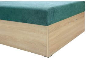 Egyszemélyes ágy (heverő) 85 cm Idona (smaragd) (ágyráccsal és matraccal) (tárolóhellyel). 1098589